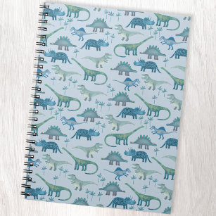 Dinosaur Fossil Bones Pattern Kids Sketchbook Notebook