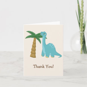 Cute Blue Dinosaur Thank You