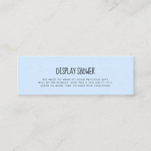 Cute blue Display shower card insert