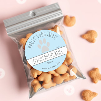 Cute Blue | Dog Treat Business Labels