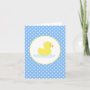 Cute Blue Duck Thank You Mini Note Card