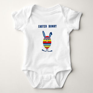 Cute blue Easter egg bunny Baby Bodysuit