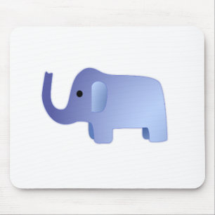 Cute Blue Elephant Mouse Mat