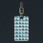 Cute Blue Elephants Pattern CUSTOMIZED Luggage Tag<br><div class="desc">Get ready for your vacation with this cheerful luggage tag - you can add your contact details to the other side or select a single sided design. Hand drawn design by me for you! Change the colour or font of the lettering as you like. Check my shop for more patterns...</div>