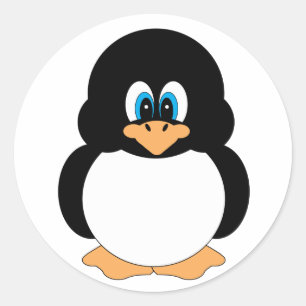 Cute Blue Eyed Penguin Stickers