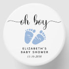 Cute Blue Feet Baby Boy Shower 