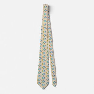 Cute blue fish tie