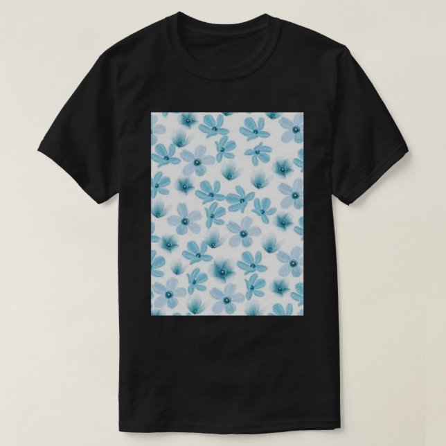 CUTE BLUE FLOWERS T-Shirt (Design Front)
