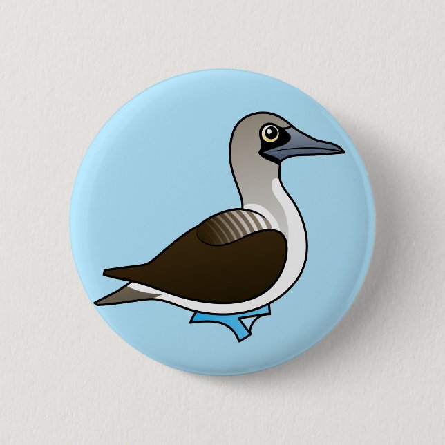 Cute Blue-footed Booby 6 Cm Round Badge (Front)