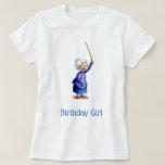 Cute Blue Grandmother Birthday  T-Shirt<br><div class="desc">Celebrate your nana's 80th birthday with a card game using her personalised birthday playing cards! Cute and fun,  these cards will be the perfect favour for a memorable celebration! Illustrated and designed by Patricia Alvarez.</div>