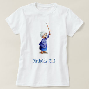 Cute Blue Grandmother Birthday  T-Shirt