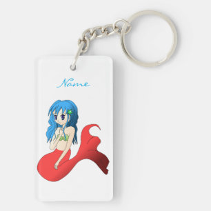 Cute Blue-haired Mermaid Thunder_Cove Key Ring