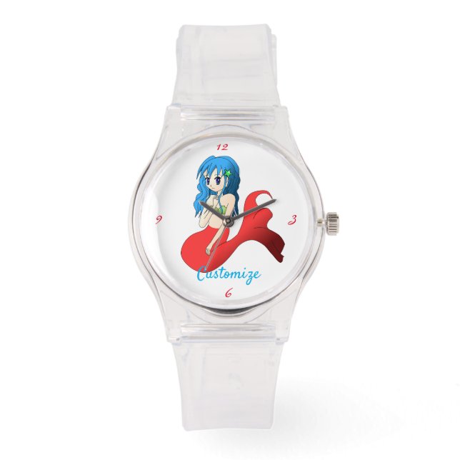 Cute Blue-haired Mermaid Thunder_Cove Watch (Front)