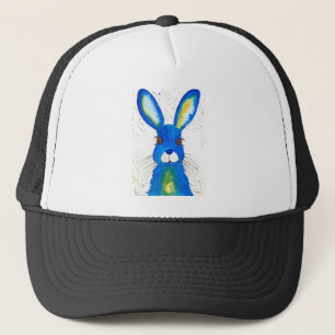Cute Blue hare Trucker Hat