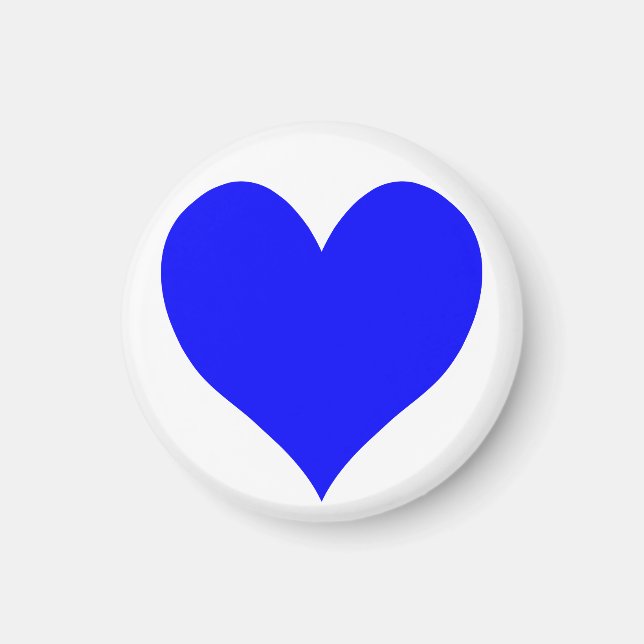 Cute Blue Heart Shape Magnet (Front)