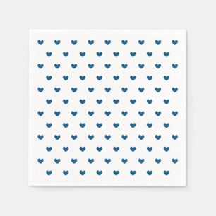 Cute Blue Hearts Pattern Napkin