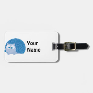 Cute Blue Hedgehog Luggage Tag