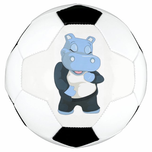 CUTE BLUE HIPPO FOOTBALL (Front)
