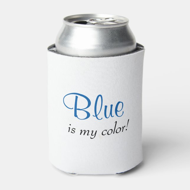 Cute Blue Is My Colour Can Cooler (Can Front)