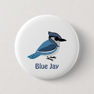 Cute Blue Jay 6 Cm Round Badge