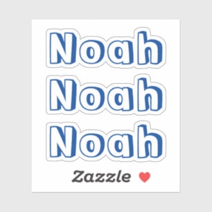 Cute Blue Kids Name Sticker