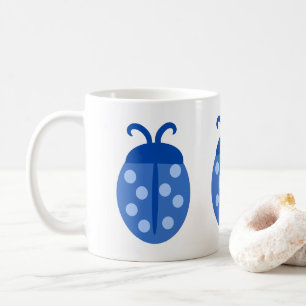Cute Blue Ladybug Mug