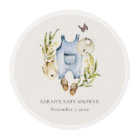 Cute Blue Leafy Foliage Boy Clothes Baby Shower