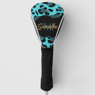 Cute Blue Leopard Print Golf Head Cover