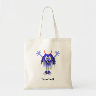 Cute Blue monster Trick or Treat Tote Bag