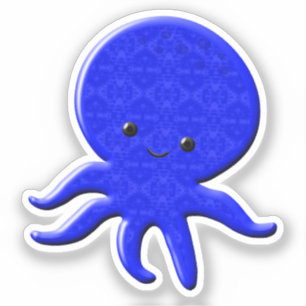 Cute Blue Octopus