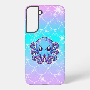 Cute blue octopus samsung galaxy case