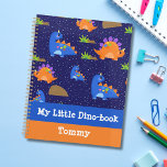 Cute Blue Orange Baby Dinosaur Sparkling Star Planner<br><div class="desc">Cute blue, orange baby dinosaur sparkling star planner featuring adorable unique colourful and playful design of dinosaur design is sure to inspire creativity and imagination in young minds and to embark on a journey to organise their days with joy and excitement. Personalised by adding the kids' name and this planner...</div>