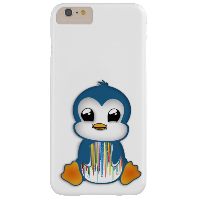 Cute blue orange penguin Case-Mate iPhone case (Back)