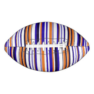 Cute blue orange stripes american football