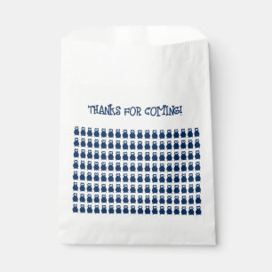 Cute Blue Owl Birthday Slumber Party Favour Bags