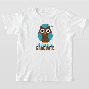 Cute Blue Owl Kindergarten Graduate T-Shirt