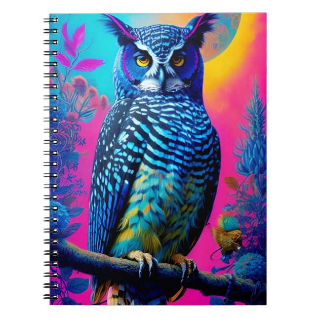 Cute blue owl notebook (Front)