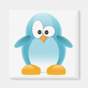 Cute Blue Penguin Magnet