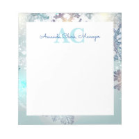 Cute Blue Personalised Monogram Name