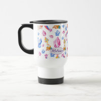 Cute Blue Pink Stars Personalised Unicorn Pattern