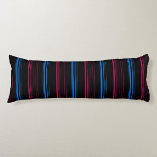 Cute blue pink stripes body cushion