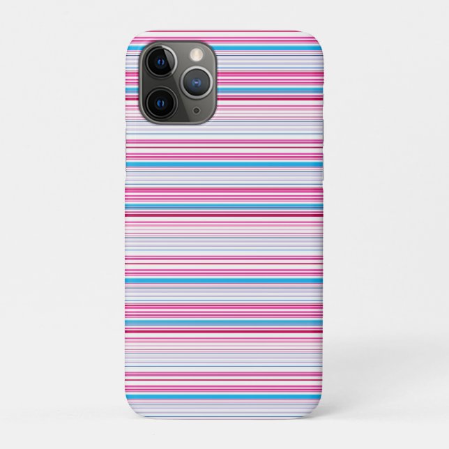 Cute blue pink stripes Case-Mate iPhone case (Back)