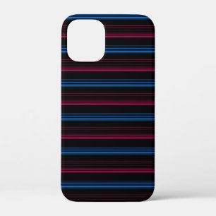 Cute blue pink stripes  iPhone 12 mini case