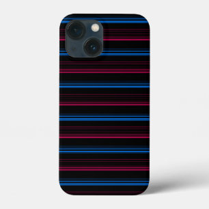 Cute blue pink stripes iPhone 13 mini case