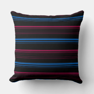 Cute blue pink stripes  cushion
