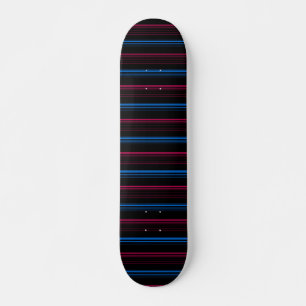 Cute blue pink stripes skateboard