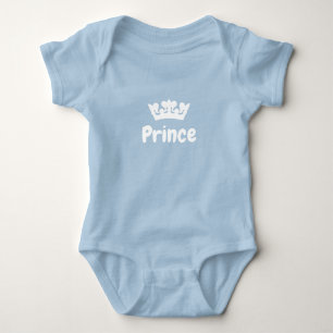 Cute Blue Prince Baby Boy Gift Bodysuit