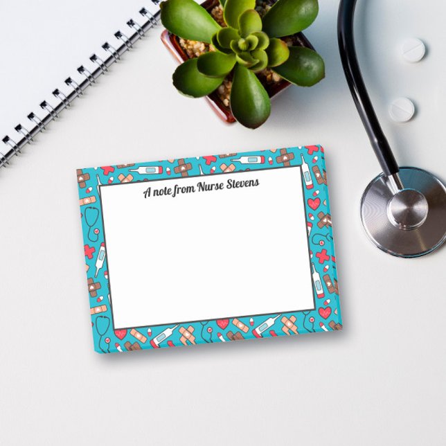 Cute Blue Red Pattern - A Note From the Nurse (Creator Uploaded)