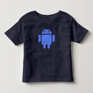 Cute Blue Robot Toddler T-Shirt