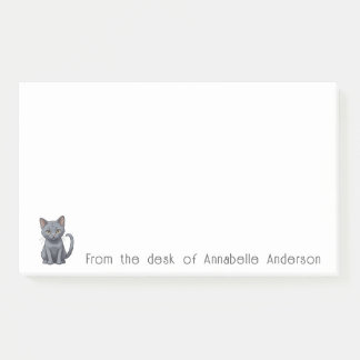 Cute Blue Russian Cat Personalise Notes